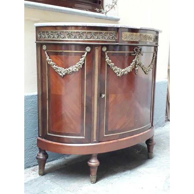Napoleon III Half-Moon Chest of Drawers For Sale - Image 3 of 17