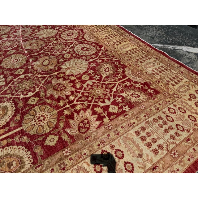 13ft × 17ft 10in Hand Knotted Afghani Wool Rug For Sale - Image 12 of 12