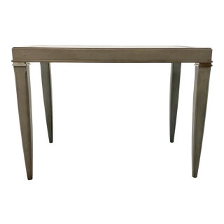 Transitional Hickory Chair Gray Hutton End Table For Sale