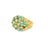 Mid 20th Century Mid 20th Century 18k Yellow Gold Vintage Turquoise Studded Ring, Size 5.5 For Sale - Image 5 of 10