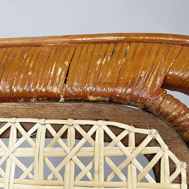 Beige Italian Mid-Century Modern Chairs in Rattan and Straw, 1960s, Set of 2 For Sale - Image 8 of 18