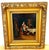 Wood 19th Century Biedermeier Genre Painting “The Surprise" Oil on Tin Original Frame For Sale - Image 7 of 14
