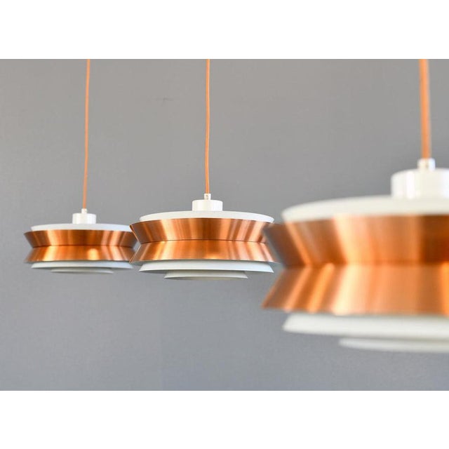 Mid-Century Copper Pendant Light by Veb Metaldrucker Halle, 1970s For Sale - Image 3 of 9