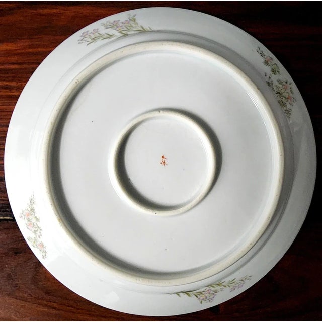 Antique Japanese Fine Porcelain Hand Painted Lg. Round Serving Platter For Sale - Image 12 of 13