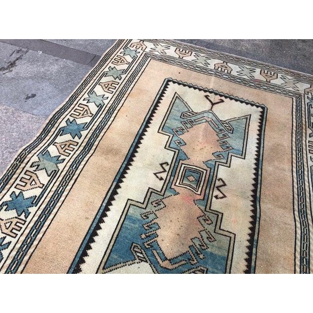 Tribal 1960s Vintage Anatolian Handmade Tribal Rug- 3′11″ × 5′7″ For Sale - Image 3 of 11