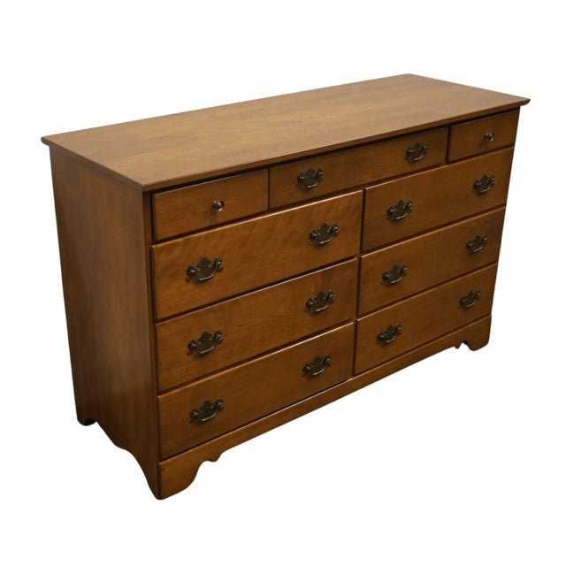 ETHAN ALLEN / BAUMRITTER Heirloom Nutmeg Maple 54" Double Dresser 621 34" High 54.5" Wide 19.5" Deep We specialize in high...