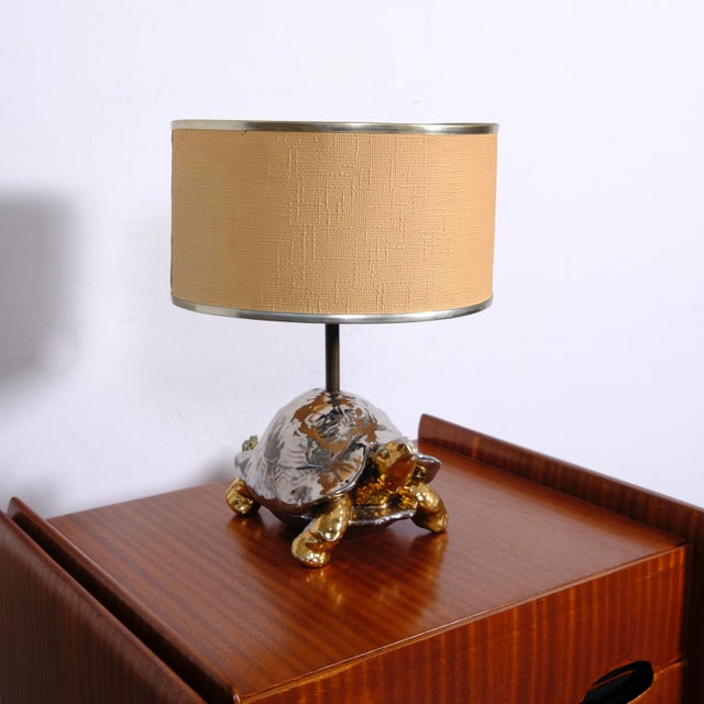 Zaccagnini Ceramic Turtle-Shaped Table Lamp, 1970s For Sale - Image 6 of 18