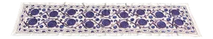 Blue Crochet Suzani Handmade Table Runner