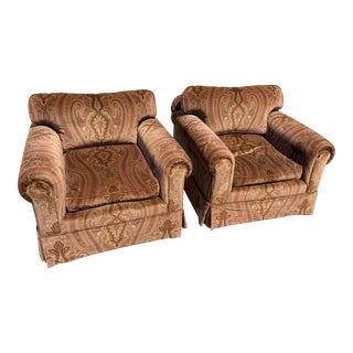 Late 20th Century Pair of Vintage Club Chairs For Sale