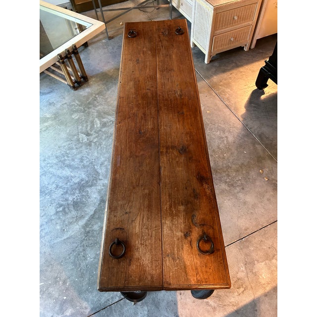 Taupe Scandinavian Hunt Lodge Table - Vintage For Sale - Image 8 of 9