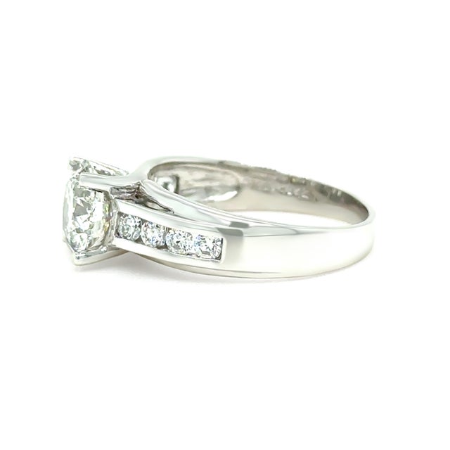 Contemporary Dcla Platinum Diamond Engagement Ring 2.60ct 6.8g, Size 8.5 For Sale - Image 3 of 9