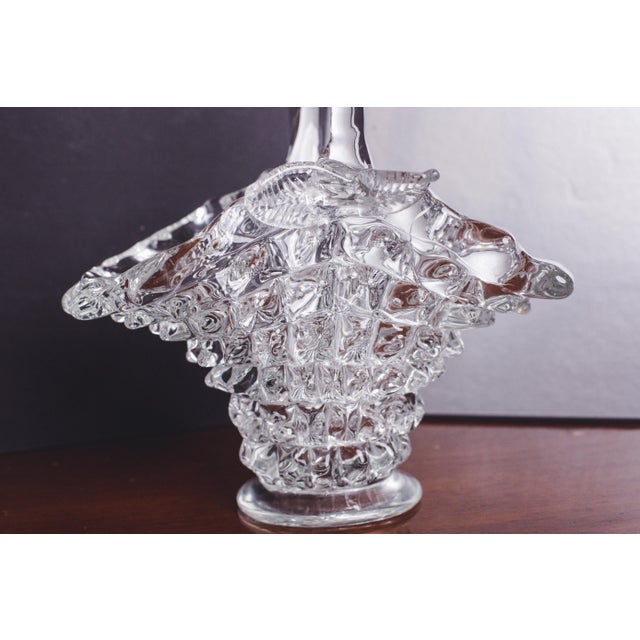 Ercole Barovier Rostrato Murano Italian Glass Basket Centerpiece Vase, 1940s For Sale - Image 11 of 13