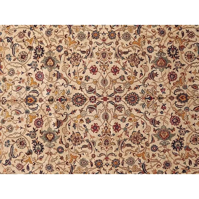 1950's Persian Kashan Rug , 9'5" X 12'6" For Sale - Image 4 of 8