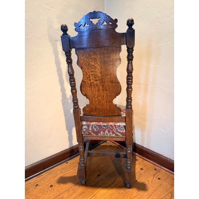 Downsizing - Must Sell - Late 19th Century Antique English Gothic Revival Carved High Back Dining Chairs – Set of 8 For Sale - Image 10 of 12
