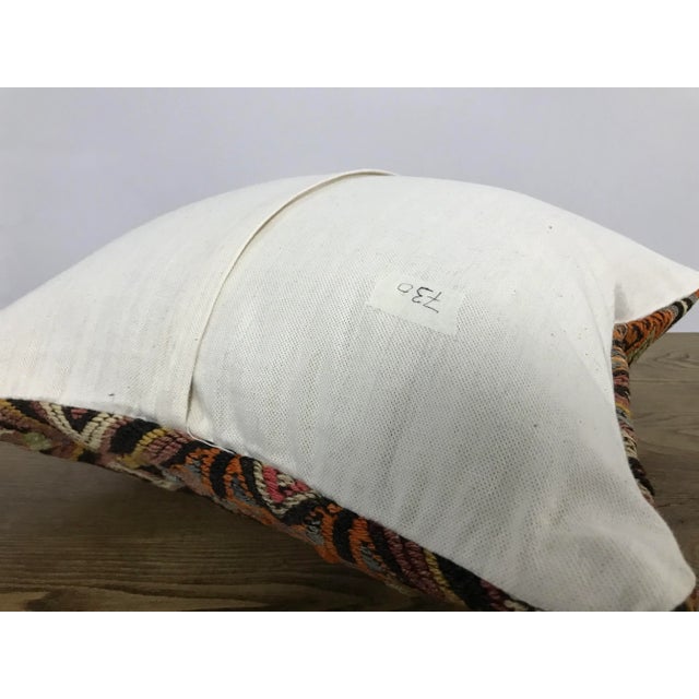 1960s Vintage Turkish Multicolor Kilim Pillow Cover For Sale - Image 5 of 6