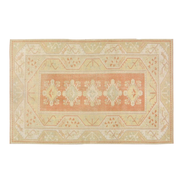 Vintage Turkish Anatolian Hand Knotted Wool Rug, 5'4''x8'3'' For Sale