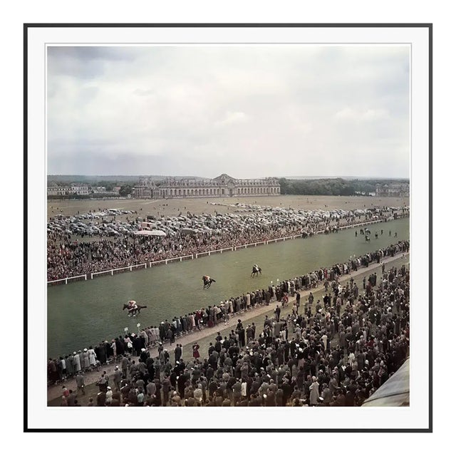 Slim Aarons 'Contemporary Chantilly Racecourse' Framed in Black For Sale
