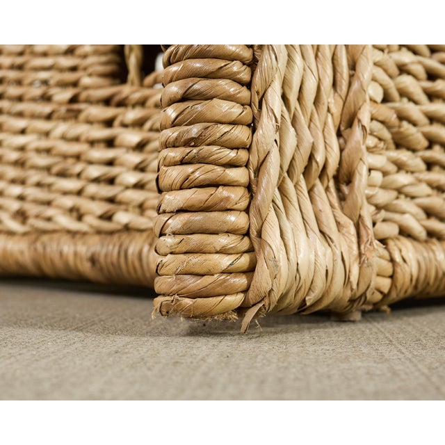 Ralph Lauren Organic Modern Woven Seagrass Wicker Armchair For Sale - Image 14 of 18