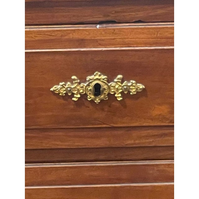 Traditional 19th C. French Walnut Empire Design Chest For Sale - Image 3 of 7