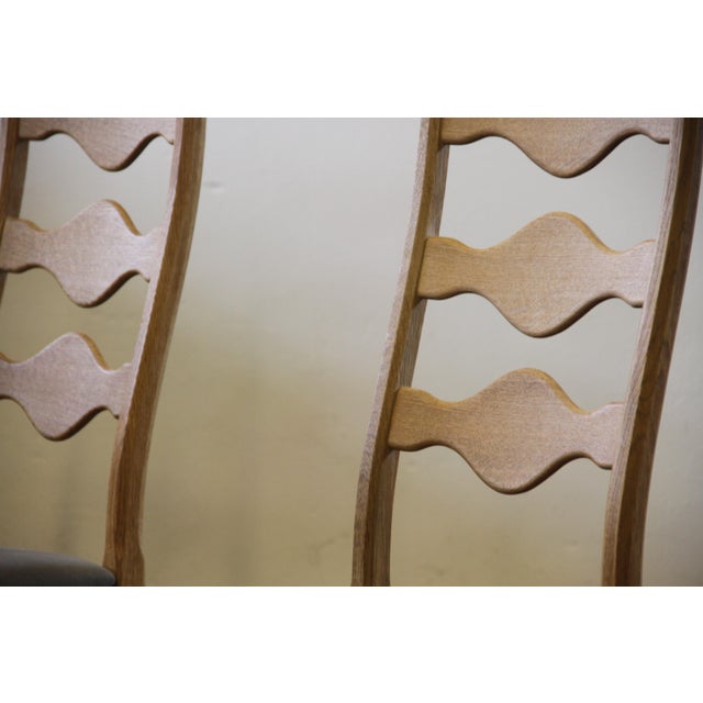 1970s Ladderback Oak Chairs by Henning Kjærnulf, 1960s, Set of 4 For Sale - Image 5 of 14