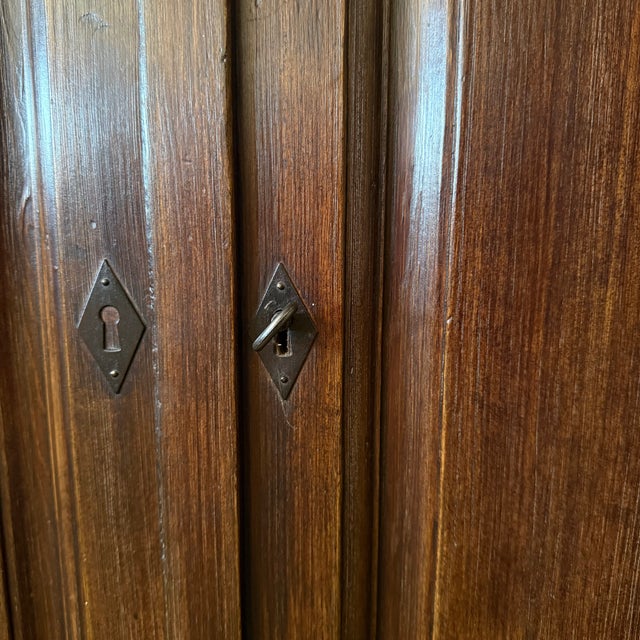 Bistro Reclaimed Wood Cabinet With 6 Doors in Dark Walnut Finish For Sale - Image 9 of 10