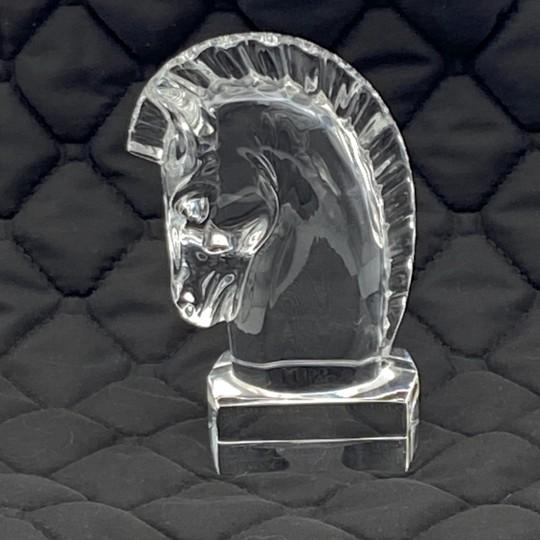 Transparent Steuben Crystal Horse Head Equestrian Paperweight (Designed by Sidney Waugh #7779) Vintage 1930s For Sale - Image 8 of 18