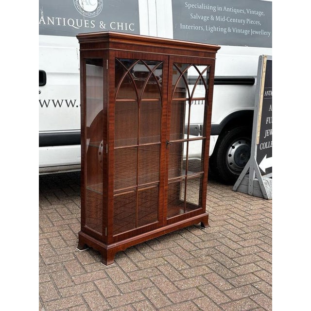 Display Cabinet, Astragal Glazed Doors, Glass Shelves, with Working Lock & Key It's a used item so will have signs of use...