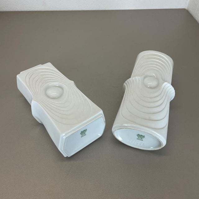 Op Art Porcelain Vases by Royal Bavaria KPM, Germany, 1970s, Set of 2 For Sale - Image 16 of 18