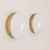 Metal Opal Glass and Brass Wall Lamps in the style of Stilnovo, Set of 2 For Sale - Image 7 of 11