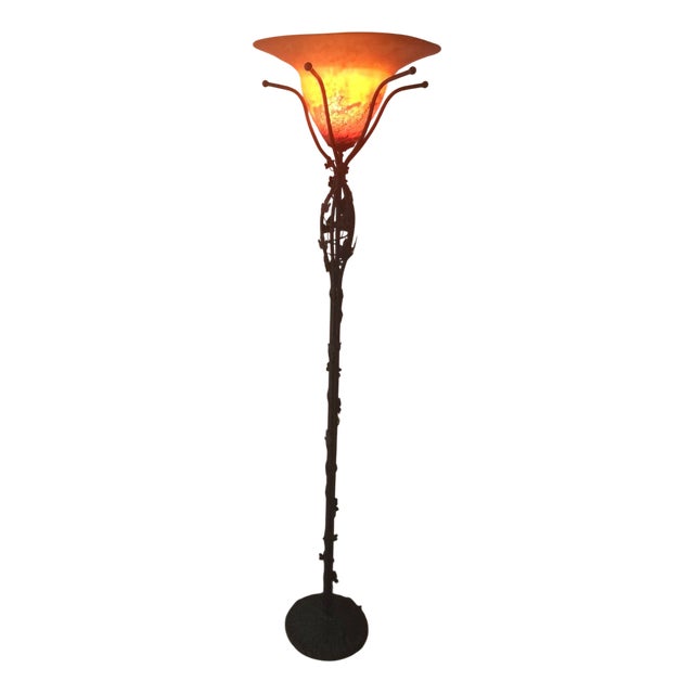 Art Nouveau Style Floor Lamp, 1995 For Sale