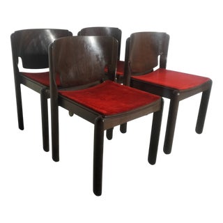 122 Model Chairs by Vico Magistretti for Cassina, 1970s, Set of 4 For Sale