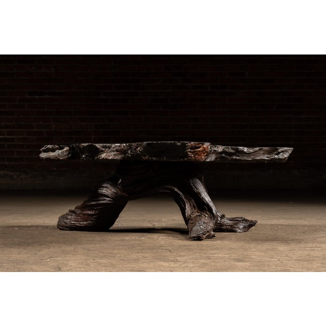 Mid 20th Century Live-Edge Burlwood Root Coffee Table For Sale - Image 4 of 9