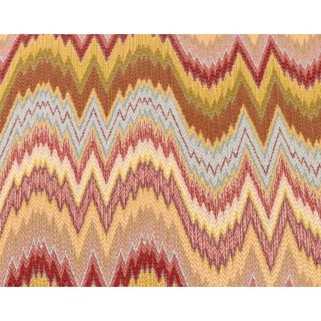 Early 20th Century Louis XV Style Flame Stitch Upholstered Stool For Sale - Image 5 of 8