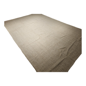 Oversize Handwoven Jute Rug, Light Ivory, Braided Texture, India