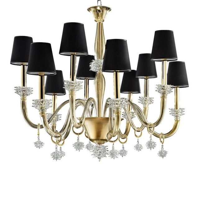Glass Venetian Rostrato Murano Glass Chandelier by Simoeng for Simoeng For Sale - Image 7 of 7