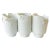 Metal Big Porcelain Imperfections Vases by Dora Stanczel, Set of 3 For Sale - Image 7 of 7