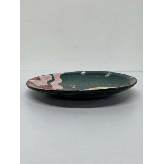 Claudia Reese Cera-MIX Studio Pottery Postmodern Art Dinner Plate For Sale - Image 9 of 12