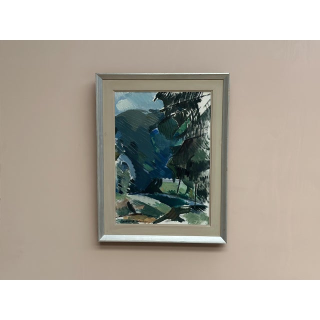 Gustav‑Adolf Johansson, Abstract Forest, 1960s, Oil on Canvas, Framed For Sale - Image 5 of 15