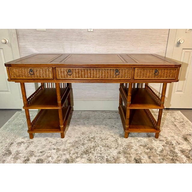 Tommy Bahama British Colonial Bamboo and Rattan Desk Chairish