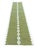 Mid-Century Modern Handmade New Zealand Wool Dhurrie Runner, Olive Green and Cream Geometric Runner Rug- 3'x8' For Sale - Image 3 of 13