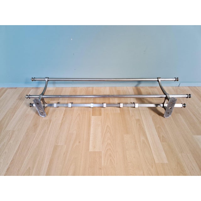 Art Deco Wall-Mounted Coat Rack in Nickel-Plated Brass, 1920s For Sale - Image 13 of 15