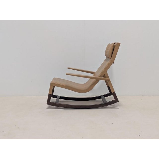 Contemporary Dondo Rocking Chair from Poltrona Frau For Sale - Image 3 of 13