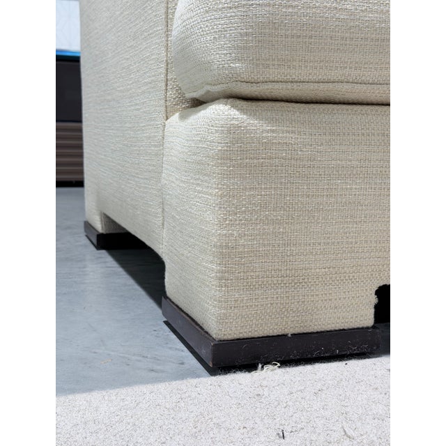 Hickory Chair Neutral Upholstered Track Arm Sofa For Sale - Image 9 of 10