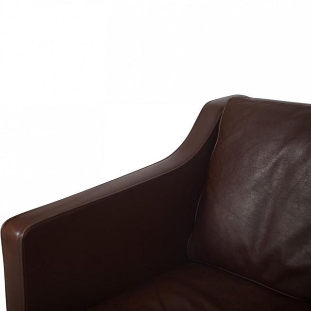 2422 Two-Seater Sofa in Brown Leather by Børge Mogensen, 1980s For Sale - Image 3 of 18