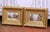 Decorate a wall, bookshelf, or intimate space such as a powder room with this charming pair of antique landscape...
