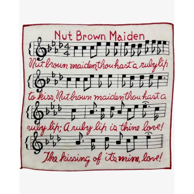 Details: -Vintage Set 4 Falflax musical song linen holiday cocktail napkins -Each cocktail napkin features musical notes...