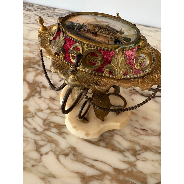 Mid 19th Century Grand Tour Souvenir Lidded Dish on Ormolu Pedestal For Sale - Image 11 of 11