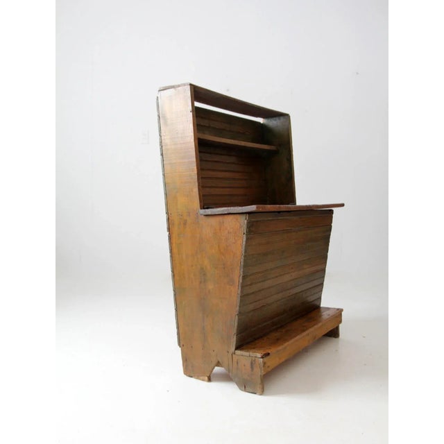 Antique Farmhouse Grain Bin Storage Chest For Sale - Image 10 of 13