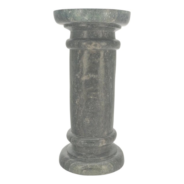 Large 15" Diameter Turned Marble Pedestal MINT For Sale
