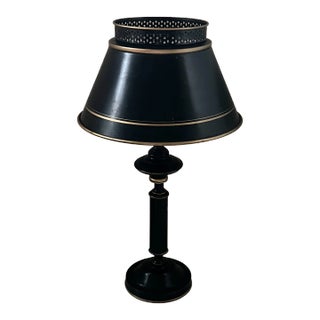 Mid 20th Century Black Tole Desk Lamp For Sale